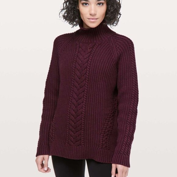 Lululemon - sz 10,12 Lrg - Bring the Cozy Turtleneck in Dark Adobe - Picture 7 of 11